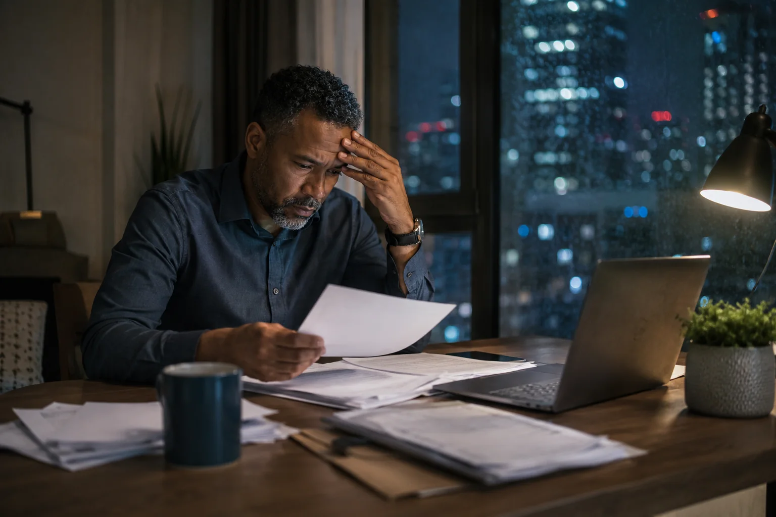 Person experiencing stress and repeated obstacles before a spiritual cleansing consultation